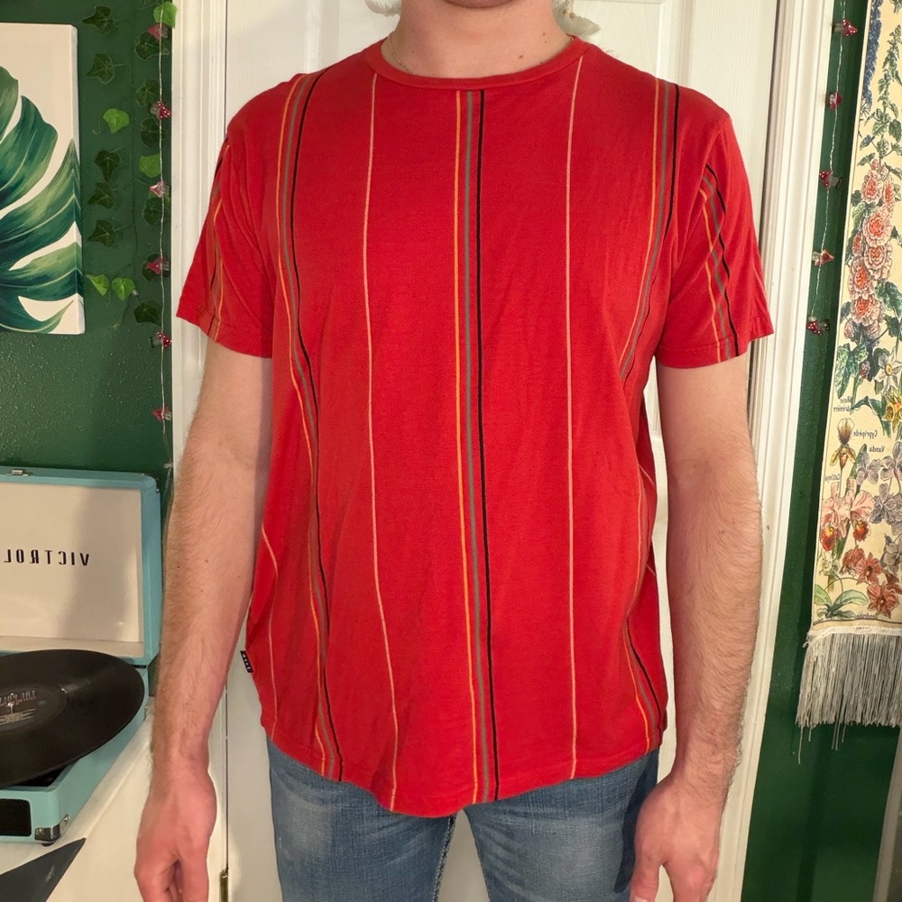 Red Striped Men's Shirt
